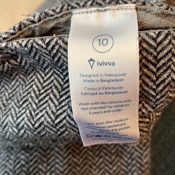 Ivivva Lululemon Rythmic tight size 10  Black grey Rhythmic Tights herringbone - Picture 4 of 9